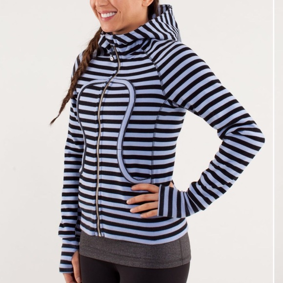 lululemon athletica Jackets & Blazers - Lululemon Striped Stretch Fleece Scuba Hoodie